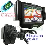 Magellan Roadmate 1700 1475T 1470 1445T 1440 1430 1424 1420 SE4 1412 1400 1340 1220 1212 1210 1200 GPS Vent Mount Kit by ChargerCity w/360° Viewing Adjustment GPS Holder Cradle, Enhanced Spring Vent Mount & Micro SD USB Card Reader (ChargerCity® Manufacture Replacement Warranty)