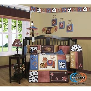 Boutique Horse Western Cowboy 13pcs Crib Bedding Set