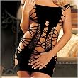 90082 Wild Strappy Stretch Chemise, Black, One Size