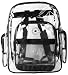 K-Cliffs Clear Transparent PVC Multi-pockets School Backpack/ Outdoor Backpack with Color Trim Image
