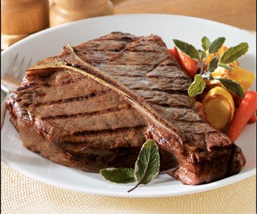 4 (14 oz) T Bone Premium Steaks by Hickory Farms
