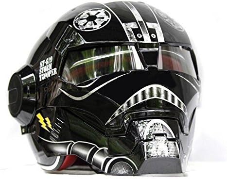 Masei 610 Motorcycle Helmet Atomic Man Modular Flip Up Open Face DOT Approved Optional Multi Colors(S, Storm Trooper)