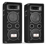 Produkt-Bild: Paar PA-Lautsprecher 2x20cm (8") 1600W PA-Box 2 Etagen