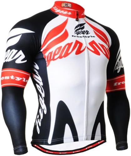 Leohester Men's Long Sleeve Cycling Jersey Passion Style L