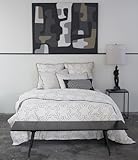 DwellStudio Sketch King Duvet Set, Ink/Pearl
