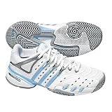 Youth Adidas Barricade V - White/Altitude/Metallic Silver