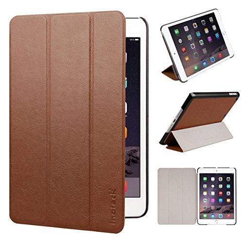 Inateck iPad Mini 3/2/1 Case - iPad Mini 3 Leather Case, iPad Mini 2 Leather Cover, iPad Mini Case, with Magnetic Auto Sleep Wake-up Function, Brown