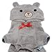 Pet Puppy Dog Love U Red Heart Bear Warm Fleece Hoodie Winter Clothes Jumpsuit Coat Clothes Hooded Coat,Asian size:XL/L/M/S/XS