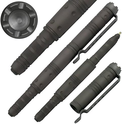 Grey Aircraft Aluminum Tactical Pen with DNA Catcher