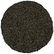 St. Croix LD08R Pelle Leather Dark Brown Shag Round Rug Size: Round 4' x 4'