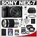 Sony Alpha NEX-7 Digital Camera Body and E 18-55mm OSS Lens -Black with E 55-210mm Lens , 32GB Card , Battery , Telephoto , Wide-Angle Lenses , Case , Tripod and Accessory Kit
