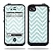 MightySkins Protective Vinyl Skin Decal Cover for LifeProof iPhone 4 / 4S Case wrap Sticker Skins Aqua Chevron