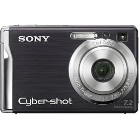 Sony Cybershot DSCW80 7.2MP Digital Camera with 3x Optical Zoom and Super Steady Shot (Black)