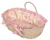 Pink Toile Moses Basket