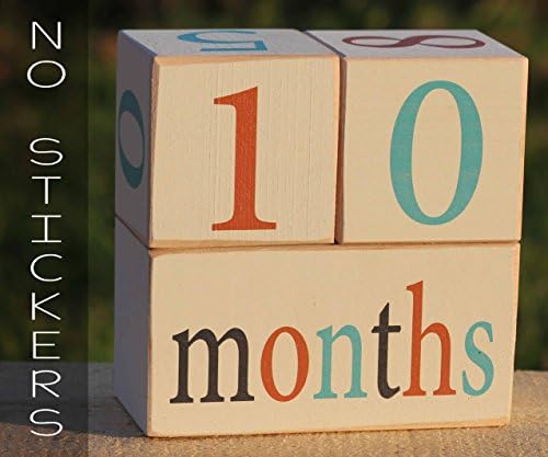Baby Age Blocks, NO STICKERS! Photography prop for baby. Pregnancy Announcement