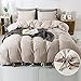 GiveUWant Butterfly Bow tie Duvet Cover Set King(104x90 Inch), 3 Pieces Khaki Ultra Soft Washed Cotton Bowknot Duvet Cover Set, Easy Care Bedding Set for Men, Women, Boys and Girls