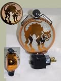 HALLOWEEN Scary BLACK CAT Night Light with spider NEW