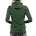 AJ FASHION Women's Funnel Neck Hoodie Lightweight Pullover Hooded Sweatshirts, Green, US S=Tag M