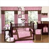 Bundle-40 Pink and Brown Paisley Crib Bedding Collection (2 Pieces)