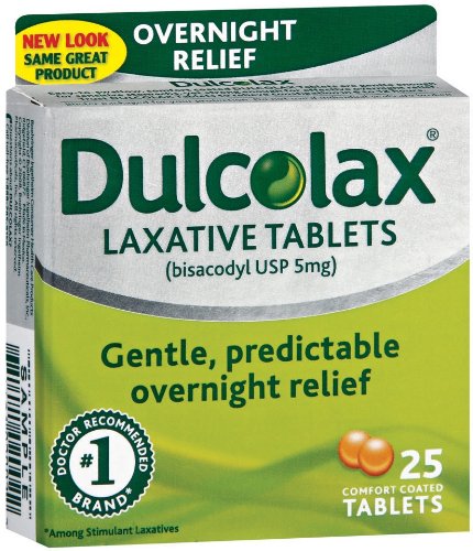 Dulcolax Laxative, 25-Count Comfort Coated Tablets (Pack of 2)