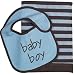 Chocolate Blue Bib and Burp Cloth Set