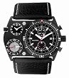 Nautica Men's Ionic-plated flat black case Chronograph Watch