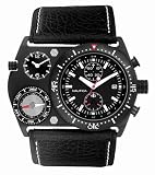 Nautica Ionic-plated flat black case Chronograph (Men's Watch)