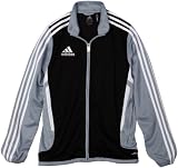 adidas Boys 8-20 Youth Tiro 11 Training Jacket,Black/Silver/White,Medium