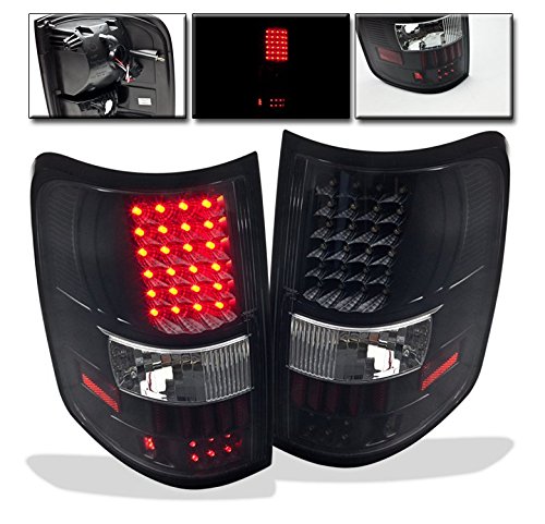 ZMAUTOPARTS Ford F150 Styleside LED Altezza Tail Brake Light Rear Lamp Black