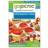 GoPicnic Ready-to-Eat Meals, Turkey Pepperoni + Cheese, 3-Ounce Boxes (Pack of 6)