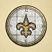 New Orleans Saints 12in Art Glass Clock NFL Football Fan Shop Sports Team Merchandise