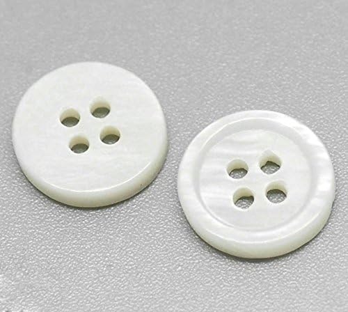 400pcs Round 4 Holes Shell Sewing Buttons Scrapbooking 12.5mm(1/2") - Shell