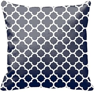 Cushion Cover 18 X 18 Pretty Classic Vintage Stylish Geometric Popular Quatrefoil Quatre Foil Morocco Moroccan Oriental Arabic Lattice Square pillow case Covers