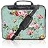 TaylorHe 15.6 inch 15 inch 16 inch Hard Wearing Nylon Laptop Carry Case Colourful Laptop Shoulder Bag with Patterns, Side Pockets Handles and Detachable Strap Vintage Floral Patterns for Her