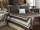 Nautica Hadden Heights Cotton Full/Queen Quilt, Chocolate