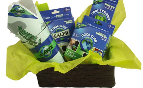Gift Basket-Reusable Straws and Caps that fit any Cup, Pint glass and now also includes 30G packet Hemp Seeds at NO additional 