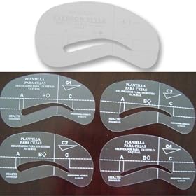 COMFORTEO � Lot de 4 (4 formes) Guides Crayons R�sine pour Sourcils
