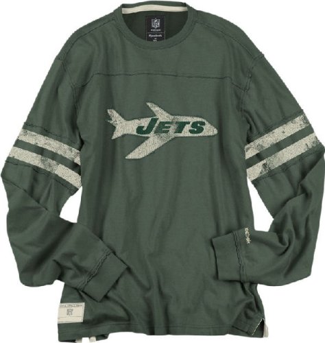 Reebok New York Jets Green Vintage Applique Throwback Shirt (S=36)