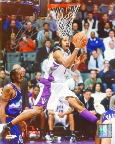 Vince Carter Autographed/Hand Signed Dunk vs. Jazz Toronto Raptors 8x10 Photo