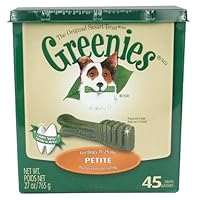 Greenies Dental Chews for Dogs, Petite Pack, 45 Chews