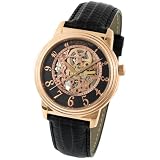 Stuhrling Original Classic Men's 'Delphi' Rose Tone Skeleton Watch #107.334541