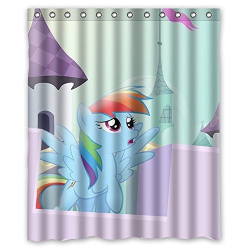 Baodan Zhang My Little Pony Polyester Window Window Curtains for Bathroom 52"W x 84"L