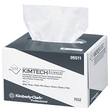 Kimberly-Clark Kimtech 05511 Science Precision Wipes Tissue Disposable Wiper, 8-25/64" Length x 4-25/64" Width, White (60 Packs of 280)