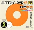 TDK DVD+R �Ж�2�w(8.5GB) 2.4~8�{�� �C���N�W�F�b�g�v�����^�Ή�(�z���C�g) 10mm�P�[�X���� 5�� D+R85PWB5S