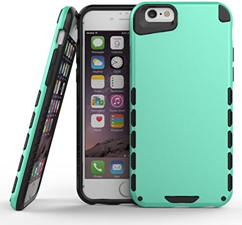 iPhone 6 6s Armor Case,X-Master® [Shock Absorption] [Minimalism Series] 2in1 Hard PC Cover with Soft TPU Case Hybrid Defender Shockproof Protective for iPhone 6/6s 4.7 inch (Teal)