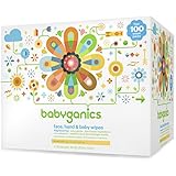 Babyganics Face, Hand and Baby Wipes, Fragrance Free, 400 Count (Contains Four 100 Count Packs)