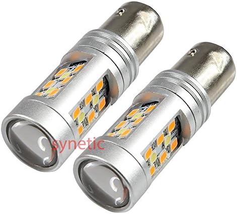 High Power 3535 Chip 1157 Dual Color Switchback LED Turn Signal Light Bulbs