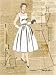 Lady In White Dress With Pattern by Cuca Garcia. Size 12.00 inches width by 16.00 inches height. High Quality Art Poster Print