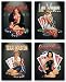 Texas Hold 'Em-Lady Luck-Las Vegas-Queen of Hearts Set by Ralph Burch 8"x10" Art Print Poster