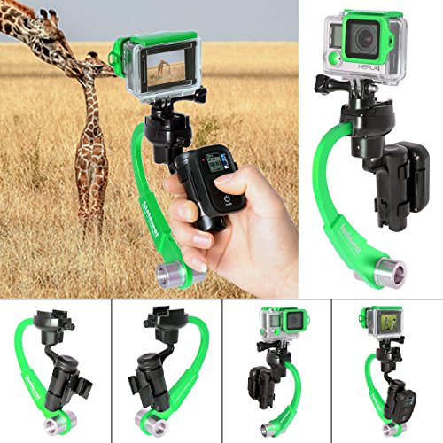 Fantaseal 3-Axis Inertia Gyro Stabilizer w/ GoPro Remote Control Holder Clip for GoPro Grip Handle GoPro Stabilizer GoPro Gimbal for GoPro Hero 5 / 4 / 3+ /3 / Hero+LCD
